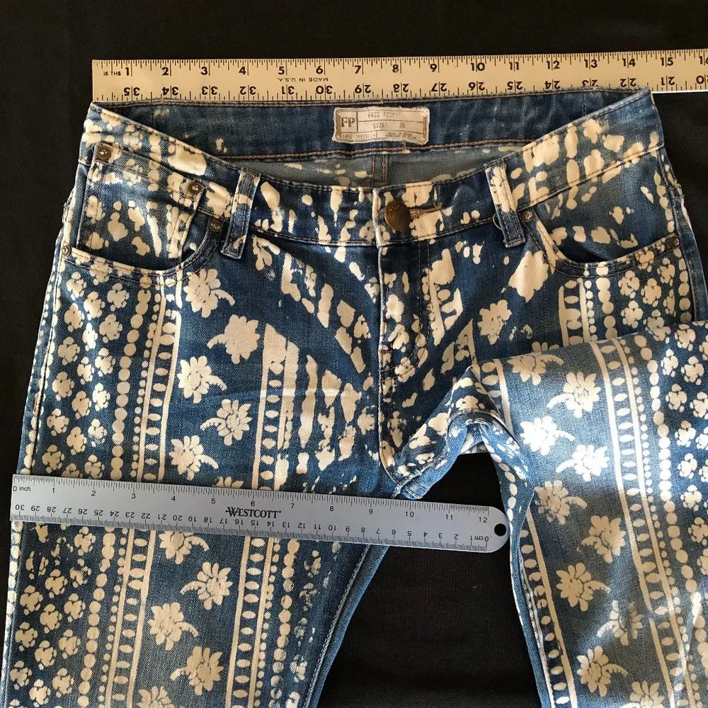Rare Free People Bali Mantra Flare Jeans Sz 26 - Picture 11 of 16